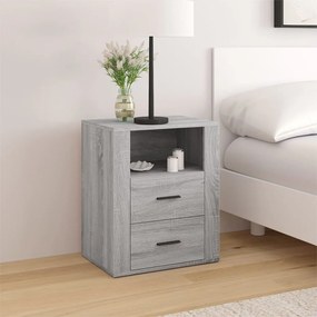 816734 vidaXL Нощно шкафче, сив сонома, 50x36x60 см, инженерно дърво