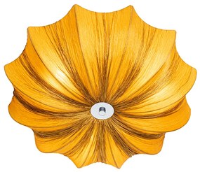 Дизайнерска таванна лампа злато коприна 52 см 3-светлина - Plu