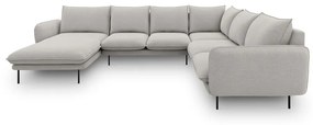 Светлосив U-образен диван, десен ъгъл Vienna - Cosmopolitan Design