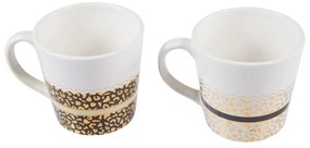 Керамични чаши в бяло-златист цвят в комплект от 2 бр., 300 ml London - Premier Housewares