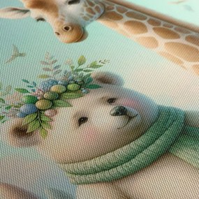Картина на платно – Животни с балони