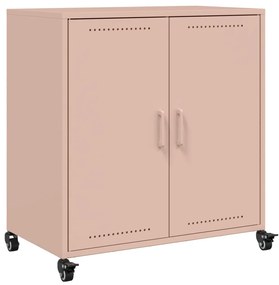 846657 vidaXL Бюфет, розов, 68x39x72 см, стомана