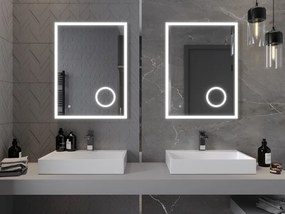 Mexen Kala осветено огледало за баня с козметично огледало 60 x 80 cm, LED 6000K,