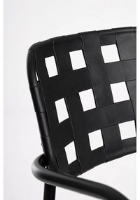 Черни градински столове в комплект от 4 бр. метални Clover – Bizzotto