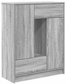 861855 vidaXL Бюфет с чекмеджета и вратички, сив сонома, 73x31x90 см