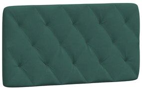 374717 vidaXL Мека табла за легло, тъмнозелена, 100 см, кадифе