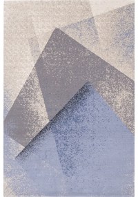 Светлосин вълнен килим 133x180 cm Folds - Agnella
