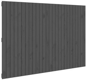 824960 vidaXL Стенна табла за спалня, сива, 166x3x110 см, борово дърво масив
