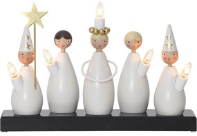 Черно-бял светлинна декорация за контакт Luciakör – Star Trading