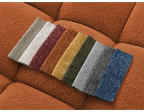 Теракотен шенилов сгъваем/с място за съхранение ъглов диван (десен ъгъл/U форма) Everest – Bobochic Paris