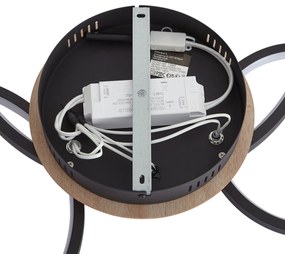 Модерна таванна лампа дърво вкл. LED 3-степенно димиране 3-лампи - Rondas