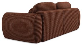 Теракотен разтегателен диван с място за съхранение от рипсено кадифе 266 cm Kini – Makamii