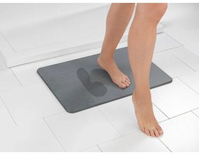 Сива диатомитена постелка за баня 60x39 cm Simi - Wenko
