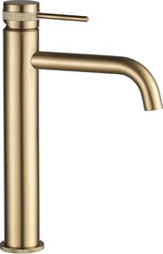 Смесител за мивка Rea Lungo Grip Brush Gold high