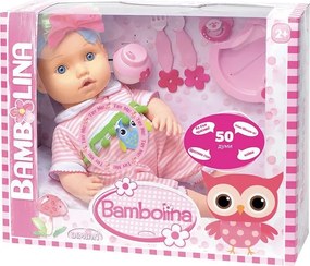 Bambolina - Кукла с комплект за хранене 42 см. BD1374BUL