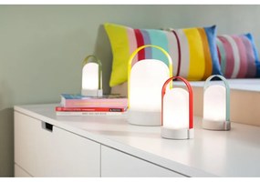 Бяла LED затъмняваща се настолна лампа (височина 15 cm) Uri – Remember