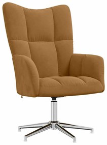 328125 vidaXL Релакс стол, кафяв, кадифе