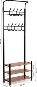 Стилен стелаж за дрехи, включващ рафтове за обувки