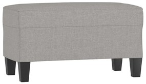 349431 vidaXL Пейка, светлосива, 70x35x41 см, плат