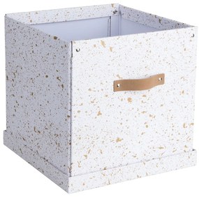 Кутия за съхранение в златисто и бяло Logan - Bigso Box of Sweden