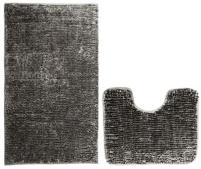 Тъмносиви килими за баня в комплект 2 бр. WC 80x50 cm Bati – Restilo