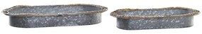 Украса за център на маса DKD Home Decor Сив Кафяв Желязо влакно (51 x 26 x 7 cm)
