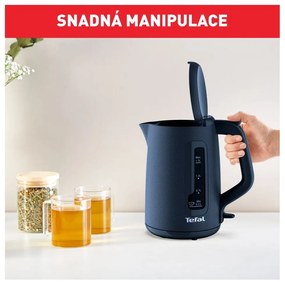 Тъмносиня пластмасова електрическа кана 1,7 l KO2M0410 – Tefal