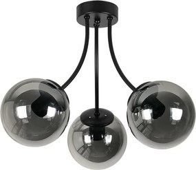 Плафон РИО, черен/сив, 3xE27