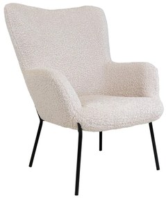 Бял фотьойл от изкуствена кожа Glasgow - House Nordic