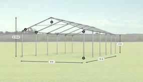 Парти шатрата 4x10x2m Comfort PE 240g Summer