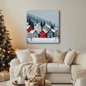 Картина на платно Коледна – Зимна приказка в планината