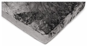 Сив чаршаф от микроплюш , 180 x 200 cm - My House