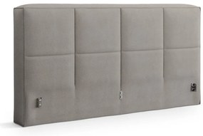 Светлосива тапицирана табла за легло 229x100 cm Darren – Micadoni