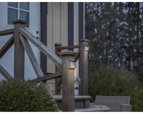 Комплект от 2 слънчеви LED лампи за стена от неръждаема стомана, височина 8 см Wally - Star Trading