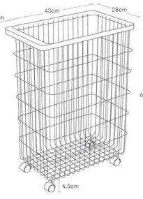 Бял метален кош за пране 55 л Tower - YAMAZAKI