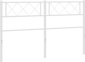 372357 vidaXL Метална резервна табла за легло, бяла, 120 см
