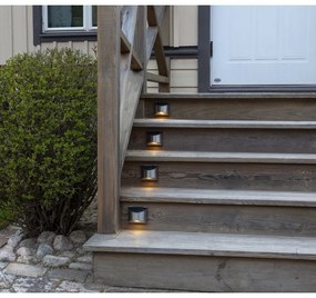 Комплект от 2 слънчеви LED лампи за стена от неръждаема стомана, височина 8 см Wally - Star Trading