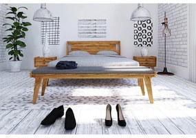 Дъбово двойно легло 160x200 cm Retro 2 - The Beds