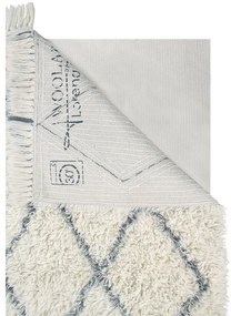 Кремав ръчно изработен вълнен килим подходящ за пране 80x140 cm Berber Soul – Lorena Canals