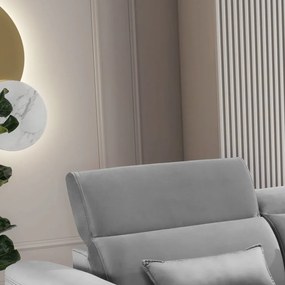 Сив кадифен разтегателен ъглов диван с място за съхранение (десен ъгъл) Foble – ELTAP