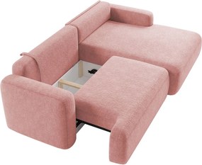 Ъглов диван Alivar-Розово-Десен