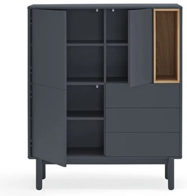 Тъмно сив висок скрин 100x120 cm Corvo - Teulat