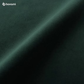 Зелен кадифен ъглов разтегателен диван , ляв ъгъл Santo - Milo Casa