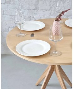 Кръгла сгъваема трапезна маса с ясенов плот 45x90 cm Jubi – Ragaba