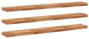 3279601 vidaXL Плаващ рафт, 3 бр, 160x20x4 см, маслен финиш, акация масив