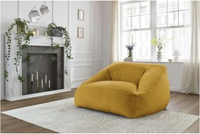 Жълт пуф от изкуствен косъм Lilibet – Bobochic Paris