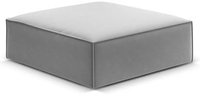 Светлосива кадифена табуретка Vanda – Mazzini Sofas