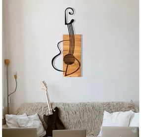 Декорация за стена 39x93 см китара дърво/метал