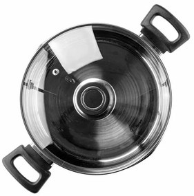 Тенджера Luigi Ferrero Sophia FR-3403, 20x11 см, 3.2 л, Стомана 18/10, Стъклен капак, Индукция, Инокс