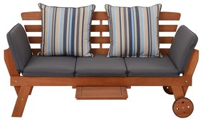 Кафява градинска пейка от масивно дърво Rincon – Garden Pleasure